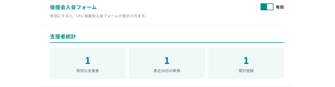 後援会フォーム